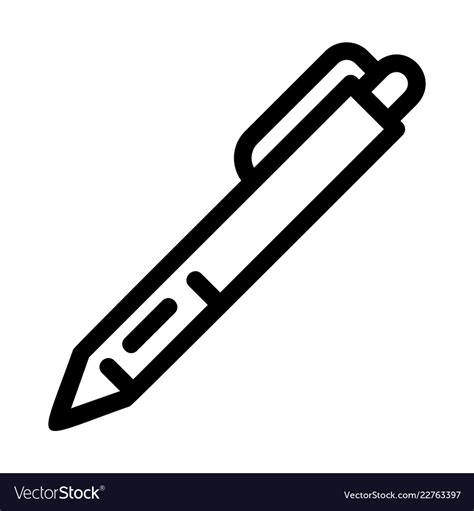 Pen Icon Outline Style Royalty Free Vector Image