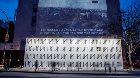 New Banksy Mural In New York Protests Turkish Artists Imprisonment