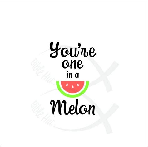 Youre One In A Melon Svg Watermelon Svg Summer Etsy Canada