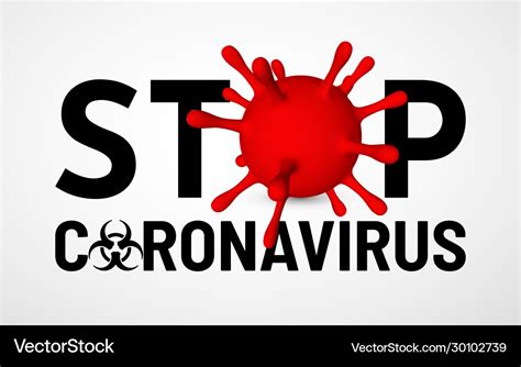 Stop Coronavirus Covid 19 2019 Nkov Virus Unit Vector Image