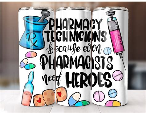 Pharmacy Tech Pharmacists Tumbler Wrap Png Instant Download Etsy