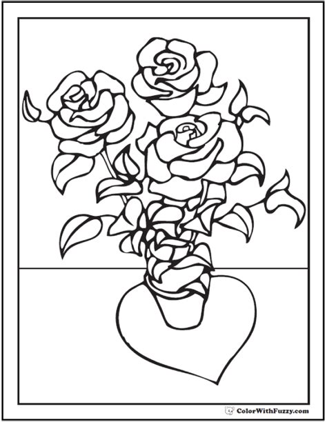 Choose the prints you like a lot of printable coloring pages can be available on just a couple of clicks on our website. 73+ Rose Coloring Pages: Customize PDF Printables