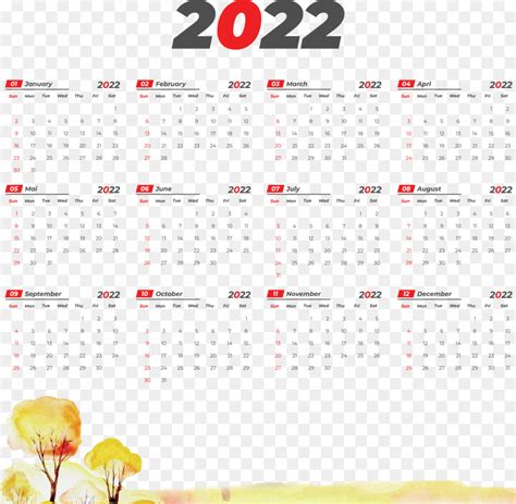 Template Kalender 2022 Png
