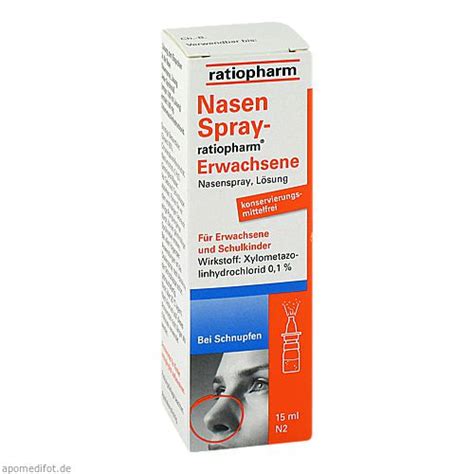 Nasenspray Ratiopharm Für Erwachsene Kons Frei 15 Ml Arzneimittel