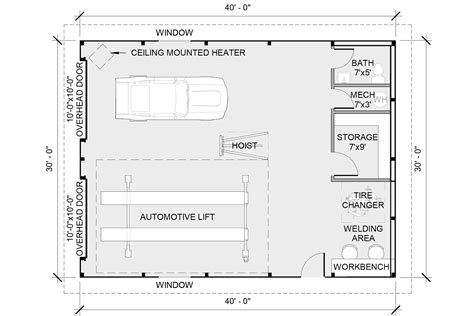 Home Auto Shop Floor Plans