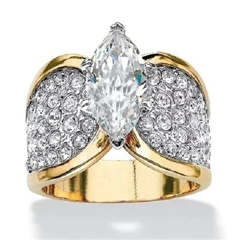 Fashion Designer Jewelry Rhinestone Luxury Rings With Aaa Zircon Stones