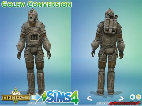 Sims Medieval To Sims4 Golem Conversion By Gauntlet101010 On Deviantart