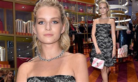 Lottie Moss In Strapless Dress During Paris Fashion Week Daily Mail