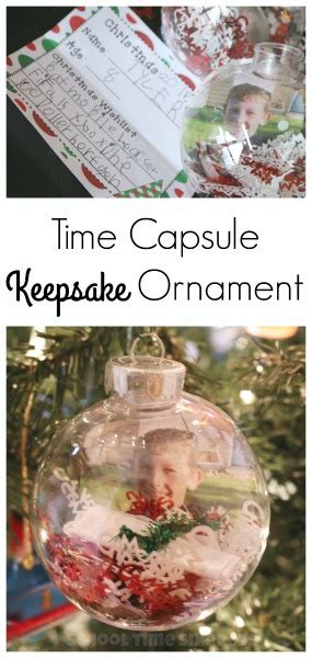 Time Capsule Keepsake Ornament School Time Snippets