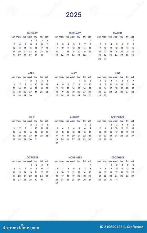 2025 Calendar Set In Classic Strict Style Wall Table Calendar Schedule