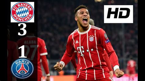 Bayern Munich vs PSG 31  All Goals & Highlights  05/12/2017 HD  YouTube