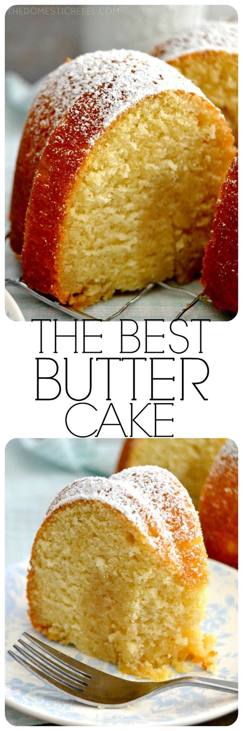 This kentucky butter cake recipe is crazy moist, buttery and coated with a sweet buttery sauce that crusts the outside and soaks into the cake making it amazing for days. Best Butter Cake | The Domestic Rebel