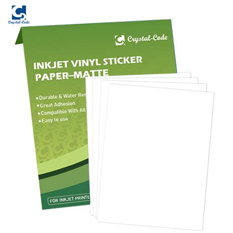 150 Sheets Printable Waterproof A4 Vinyl Matte Sticker Paper For Inkjet
