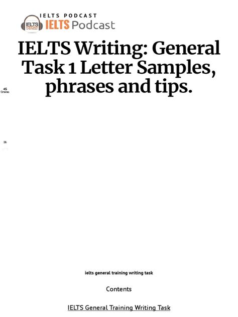 Ielts Writing General Task 1 Letter Samples Phrases And Tips Pdf