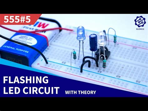 Adjustable Flashingblinking Led Circuit Using 555 Timer Ic