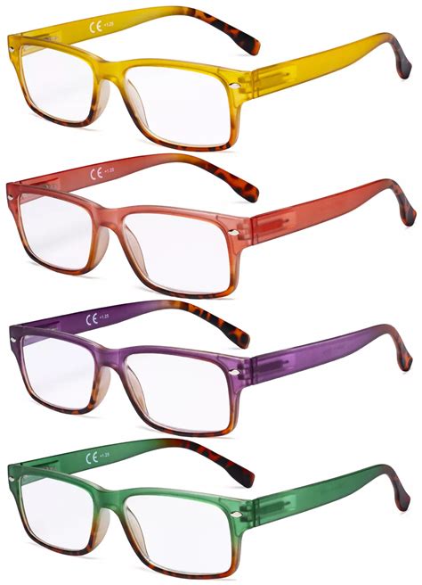 eyekepper 4 pack reading glasses stylish rectangle ladies readers for women read ebay