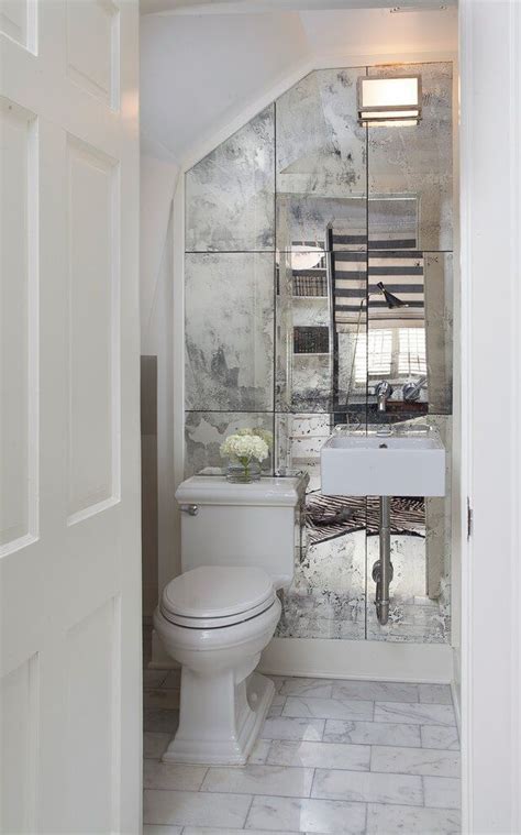 Floor To Ceiling Powder Room Small Bathroom Design Bathroom Mirror