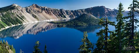 Wizard Island And Crater Lake National Park Oregon Photography