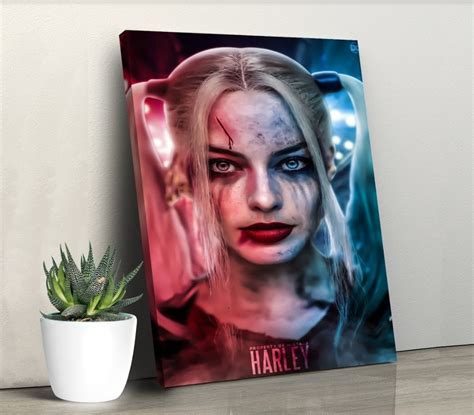 Harley Quinn Poster Canvas Harley Quinn Print Canvas Singer Etsy