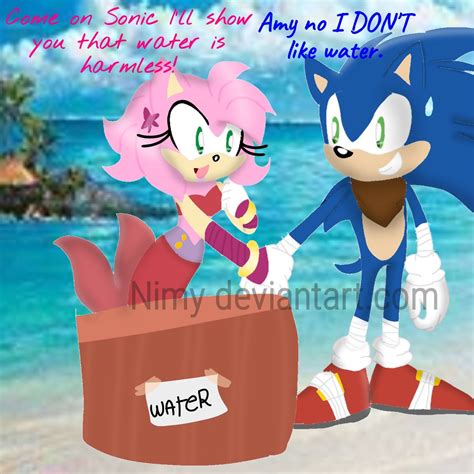 Sonic And Amy Mermaid By Nimy11 On Deviantart