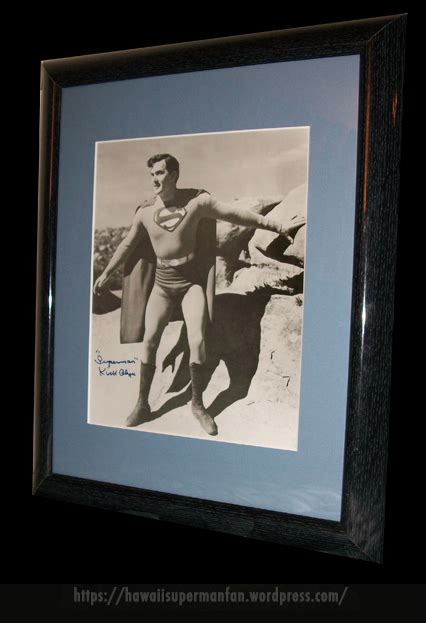 Kirk Alyn 8×10 Framed Photo 1948 Signed Superman Collector In Hawaii