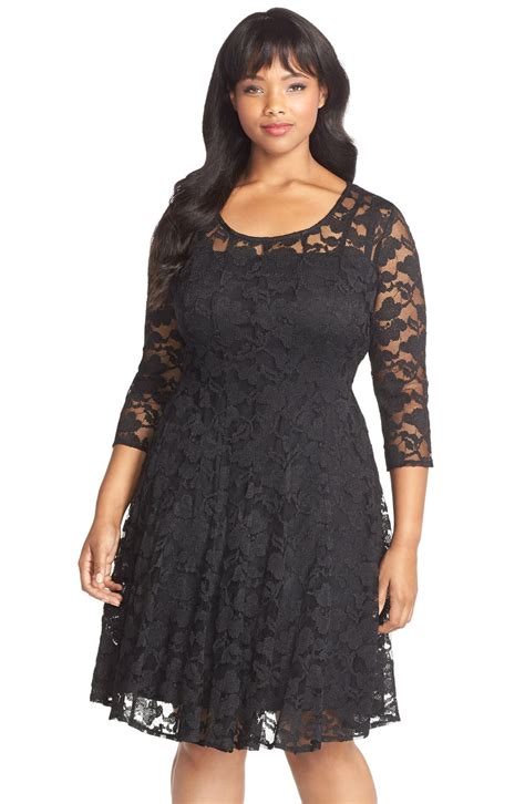 Chetta B Magic Lace Fit And Flare Dress Plus Size Nordstrom