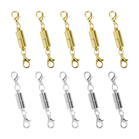 Haobase Haobase 10 Pcs Gold And Silver Color Tone Magnetic Lobster