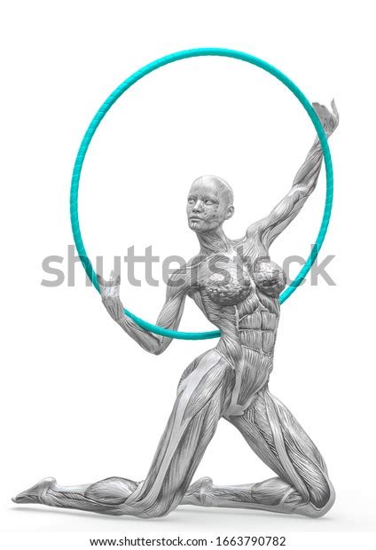 muscle woman doing gymnastic pose two stock illustration 1663790782 shutterstock