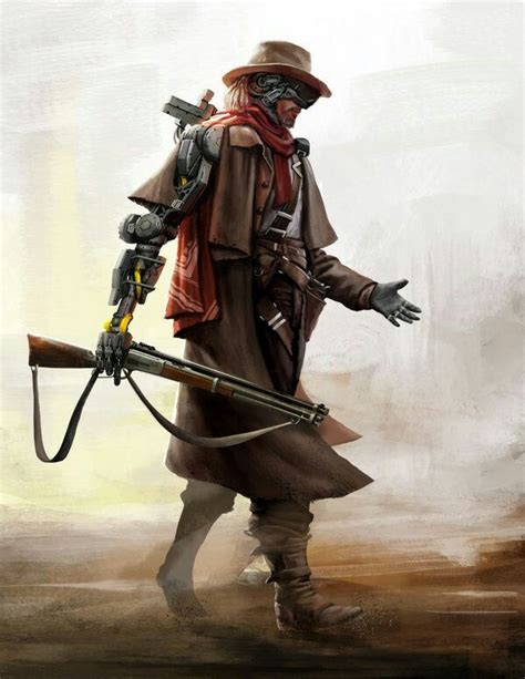 Cowboy Cyborg Steampunk Character Rpg Character Character Portraits
