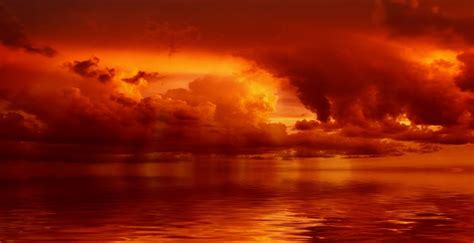 Desktop Wallpaper Red Clouds Storm Sunset Art Hd Image Picture