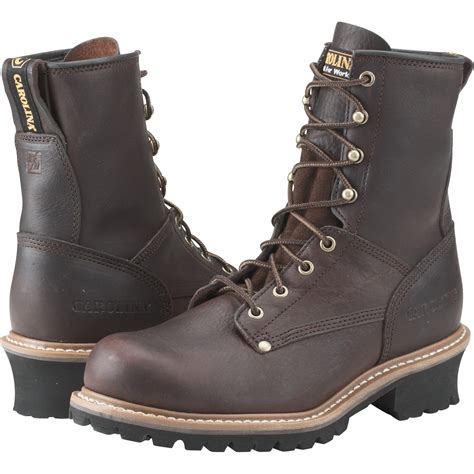 Carolina Men's 8in. Logger Work Boots - Brown, Size 7 Wide, Model# 821 ...