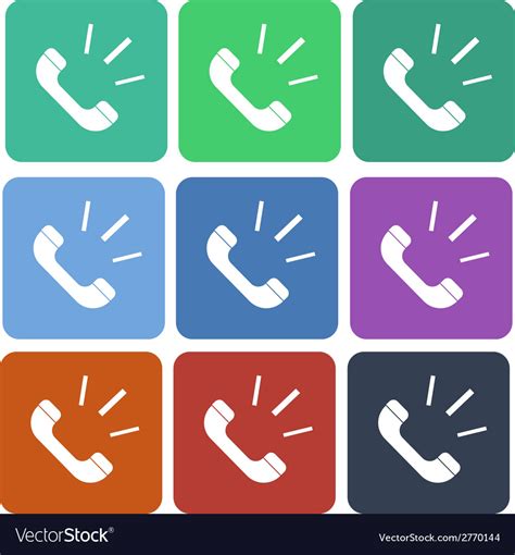 Phone Call Flat Icon Royalty Free Vector Image