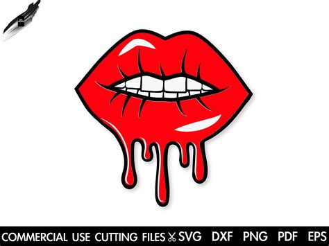 Drippin Lips Svg Lips Svg Cut File Silhouette Cricut Etsy Hong Kong