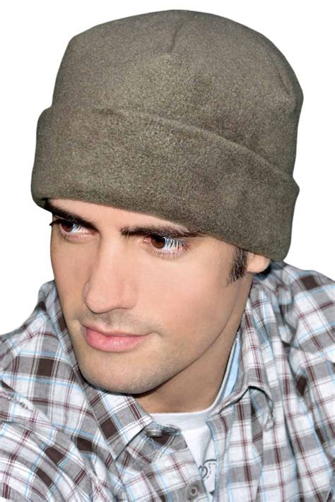 Fleece Cuffed Sleep Cap For Men Warm Sleeping Hats Etsy