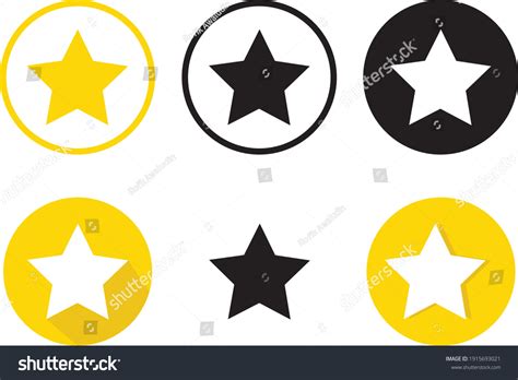 Vector Illustration Yellow Star Icon Stock Vector Royalty Free