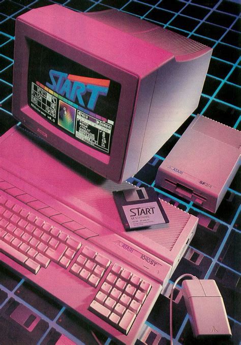 Atari 1040 Vaporwave Retro Futurism Retro Aesthetic