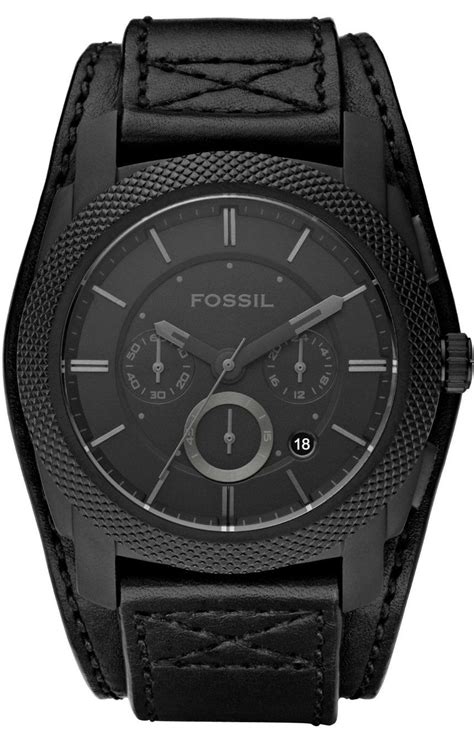 Here are some of the best fossil watches for men. FOSSIL Machine Cuff Leather Watch - Black FS4617 Fossil ...
