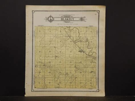 Nebraska Gage County Map Blakely Township 1906 J514 Ebay