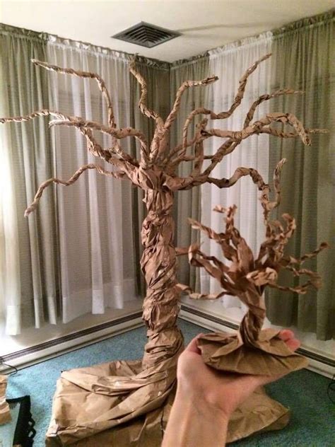 How To Build The Life Size Paper Bag Tree Paper Tree Classroom