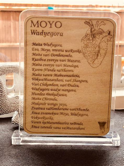 Moyo Wadyegora Detembo Wooden Plaque Zimnative