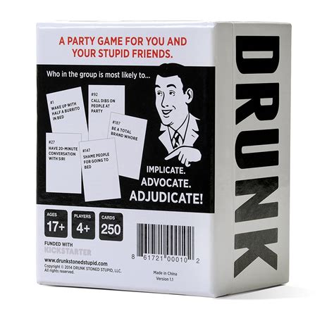 Drunk Stoned Or Stupid A Party Game Barter Hutt