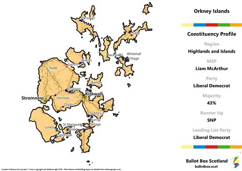 Highlands And Islands Region Orkney Islands Constituency Map Ballot