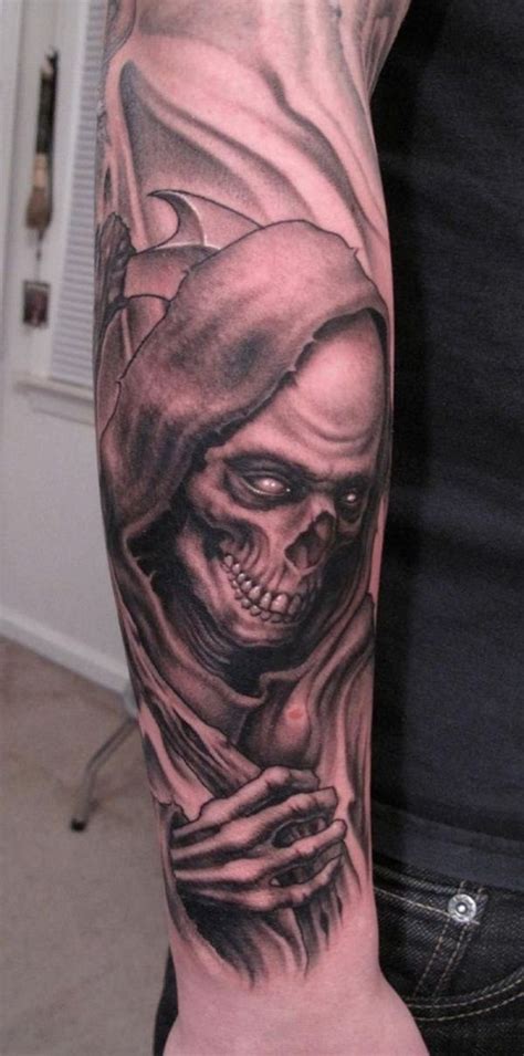 35 Cool And Cryptic Grim Reaper Tattoos Grim Reaper Tattoo