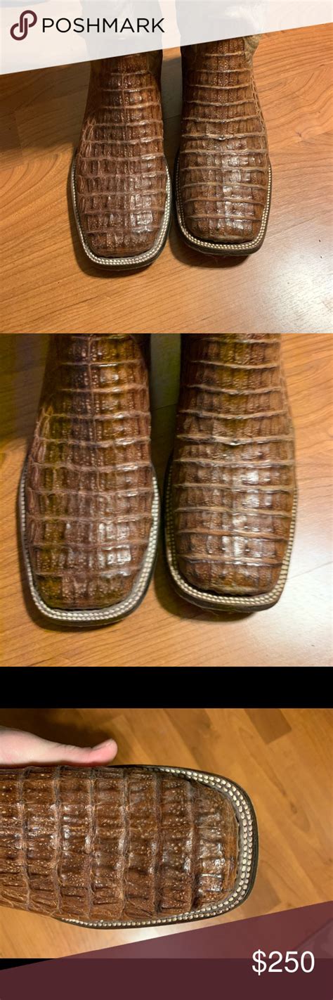 Mens Lucchese Hornback Caiman Alligator Boots Alligator Boots