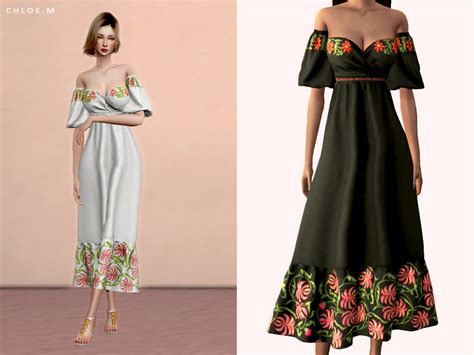 Chloem Flower Dress The Sims 4 Catalog