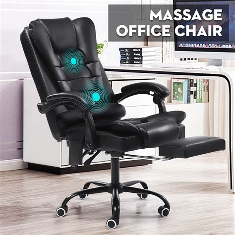 executive massage racing gaming chair swivel office desk recliner with footrest office furniture
