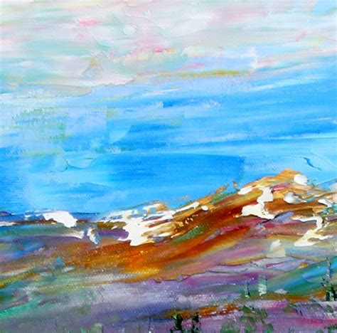Lake Tahoe Painting Original Oil Landscape Abstract Palette Knife