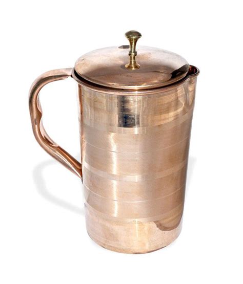 Prisha India Craft Pure Copper Jug Handmade Indian Copper Utensils For Ayurveda Healing Buy