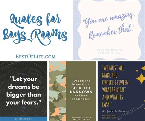 If you're looking to refresh the kids' room and add helpful reminders for them to be the best little person they can be, these inspirational quotes and prints will do the job in a pinch. Quotes for Boys Room | Boy Sayings and Quotes - The Best ...