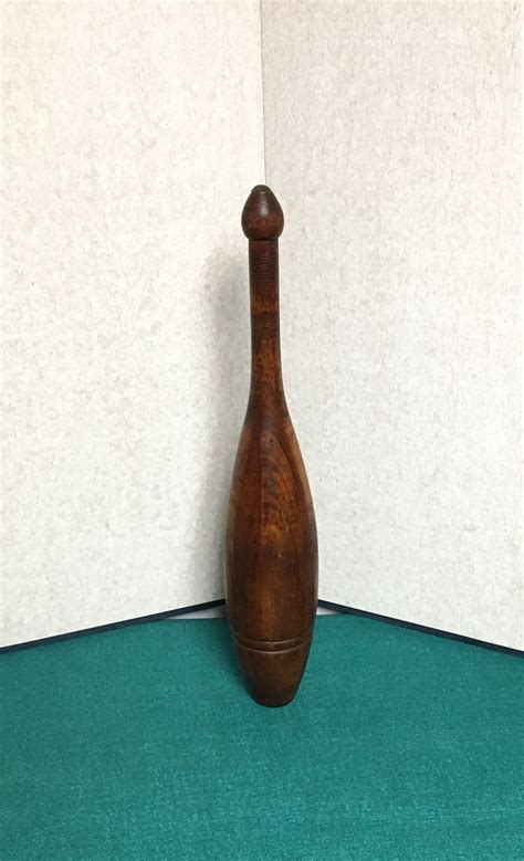 antique 18 wooden indian club juggling pin 1 1 2 lb wooden exercise pin bowling pin